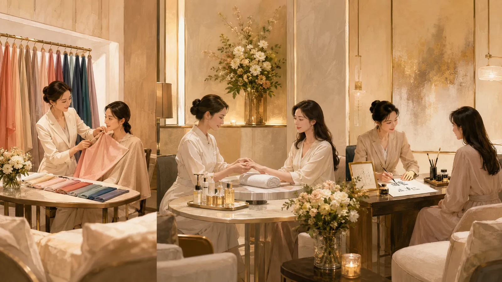 파티시엘 VIP 행사 프리미엄 체험 프로그램 구성 일러스트